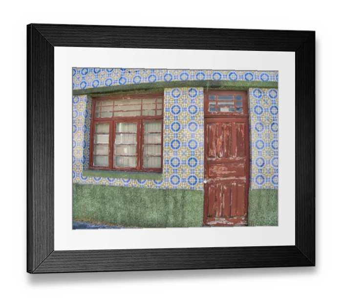Framed Print : Portugal, Costa Nova. Colorful houses Palheiros striped homes Framed Print : Portugal, Costa Nova. Colorful houses Palheiros striped homes