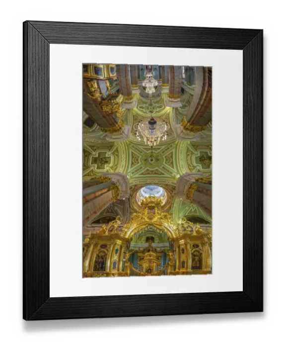 Framed Print : Russia, Moscow. Ceiling of Peter and Paul Cathedral, Moscow, Russia