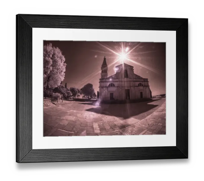 Framed Print : Croatia, Rovinj. The Church of St. Euphemia with morning sun streaming through Framed Print : Croatia, Rovinj. The Church of St. Euphemia with morning sun streaming through