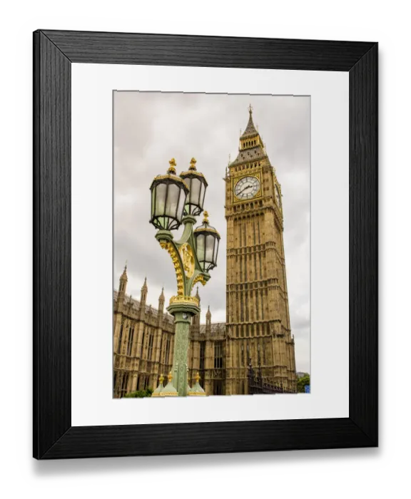 Framed Print : Big Ben or Great Bell, Palace of Westminster, Houses of Parliament, London, England