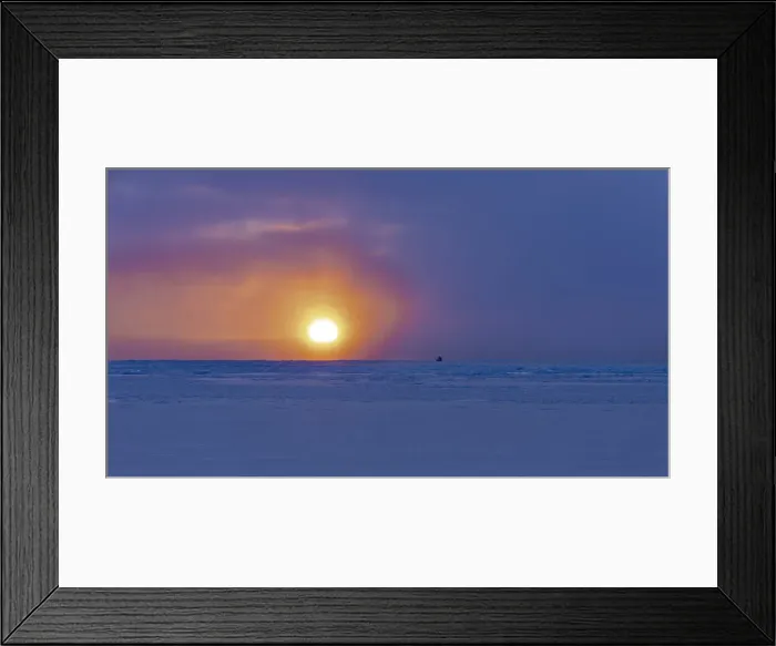 Framed Print : Ships in the sea ice of the frozen Disko Bay during winter, West Greenland, Denmark Framed Print : Ships in the sea ice of the frozen Disko Bay during winter, West Greenland, Denmark