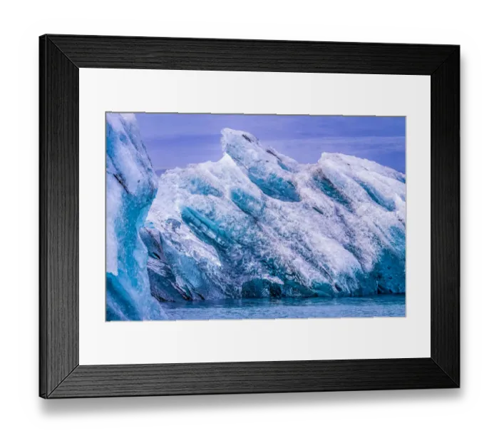Framed Print : Large iceberg Diamond Beach, Jokulsarlon glacier lagoon, Vatnajokull National Park