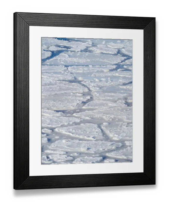 Framed Print : Pancake ice, new sea ice is building up. Disko Bay during winter, West Greenland Framed Print : Pancake ice, new sea ice is building up. Disko Bay during winter, West Greenland