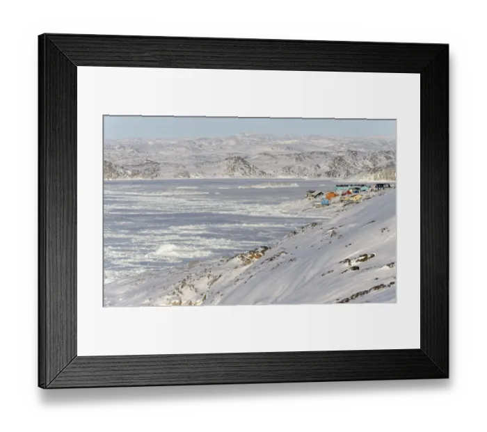 Framed Print : Winter in Ilulissat on the shore of Disko Bay. Greenland, Denmark Framed Print : Winter in Ilulissat on the shore of Disko Bay. Greenland, Denmark