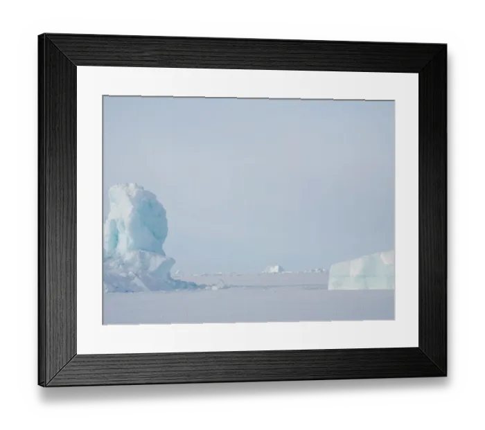 Framed Print : Frozen Melville Bay, near Kullorsuaq in the far north of West Greenland