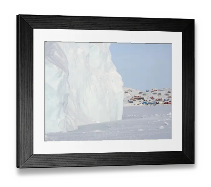 Framed Print : The traditional and remote Greenlandic Inuit village Kullorsuaq located at the Melville Framed Print : The traditional and remote Greenlandic Inuit village Kullorsuaq located at the Melville