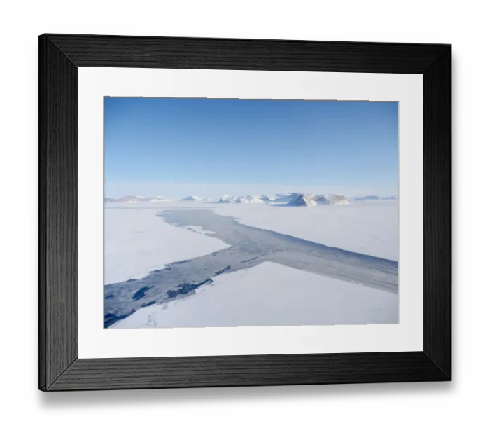 Framed Print : Sea ice with icebergs in the Baffin Bay, between Kullorsuaq Framed Print : Sea ice with icebergs in the Baffin Bay, between Kullorsuaq