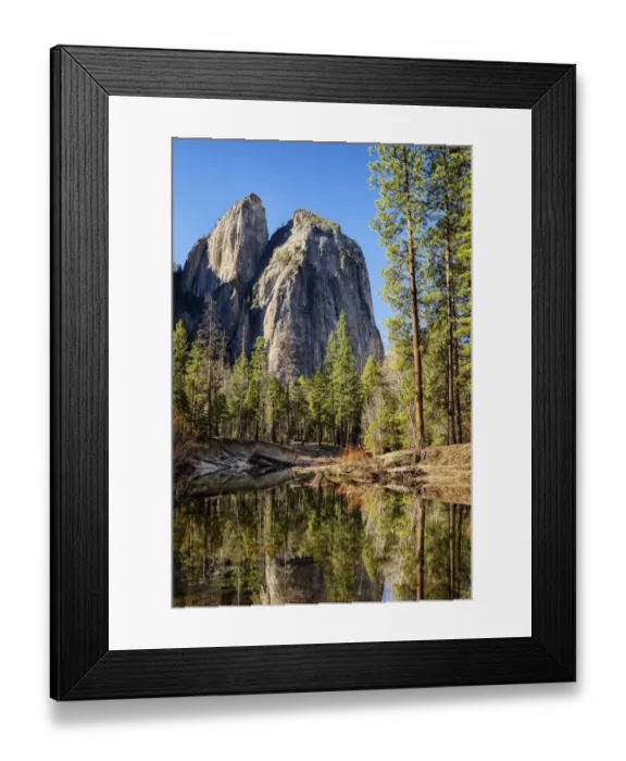 Framed Print : USA, California, Yosemite National Park, Cathedral Rocks and the Merced River Framed Print : USA, California, Yosemite National Park, Cathedral Rocks and the Merced River