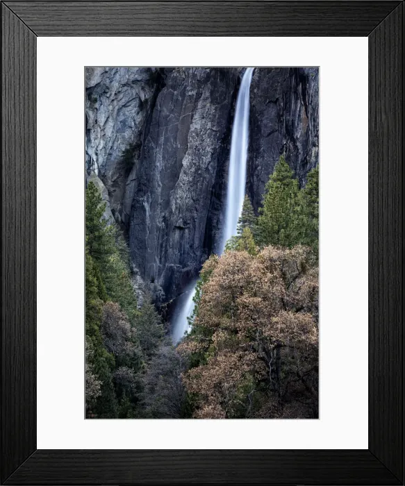 Framed Print : USA, California, Yosemite National Park, Lower Yosemite Falls at dusk Framed Print : USA, California, Yosemite National Park, Lower Yosemite Falls at dusk
