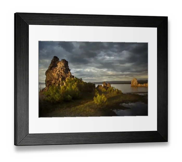 Framed Print : Sunrise on tufa formations, Mono Lake, California