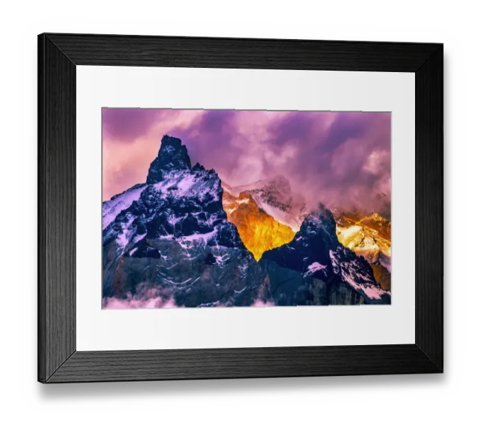 Framed Print : Sunset Paine Horns three granite peaks, Torres del Paine National Park, Patagonia, Chile Framed Print : Sunset Paine Horns three granite peaks, Torres del Paine National Park, Patagonia, Chile