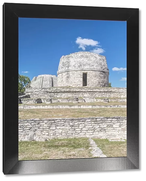 Mexico, Yucatan. Mayapan Ruins, Temple Redondo