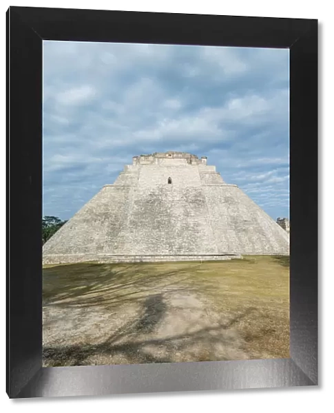 Mexico, Yucatan. Uxmal Ruins, Pyramid of the Magician, believed to be constructed in