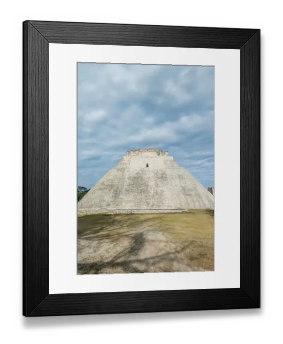Framed Print : Mexico, Yucatan. Uxmal Ruins, Pyramid of the Magician, believed to be constructed in