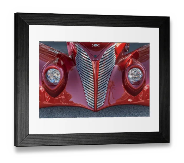 Framed Print : 1939 Ford classic car front end Framed Print : 1939 Ford classic car front end