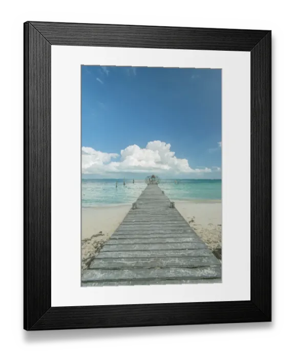 Framed Print : Mexico, Cancun. Pier in the Ocean Framed Print : Mexico, Cancun. Pier in the Ocean