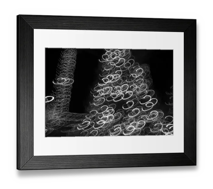 Framed Print : USA, Arizona, Buckeye. Christmas lights seen through a circular filter