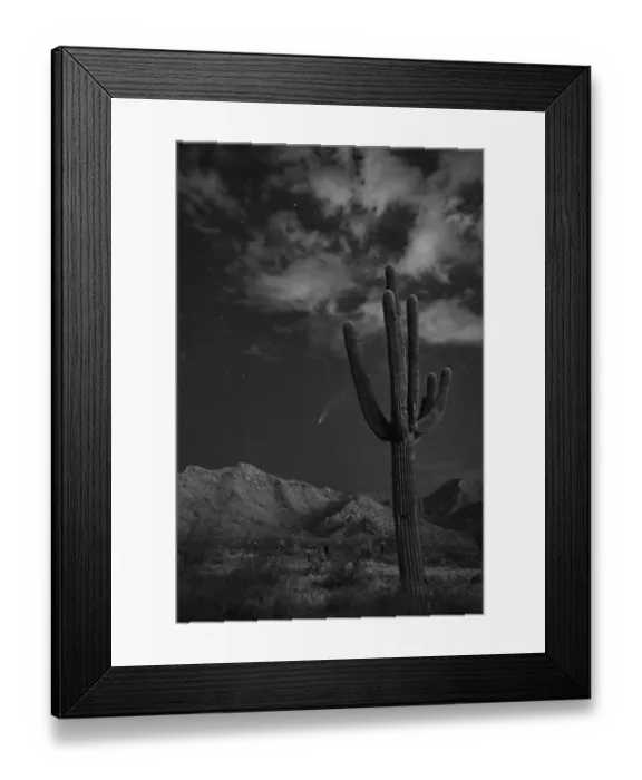 Framed Print : USA, Arizona, Buckeye. Comet Neowise spews trail over White Tank Mountains and desert Framed Print : USA, Arizona, Buckeye. Comet Neowise spews trail over White Tank Mountains and desert