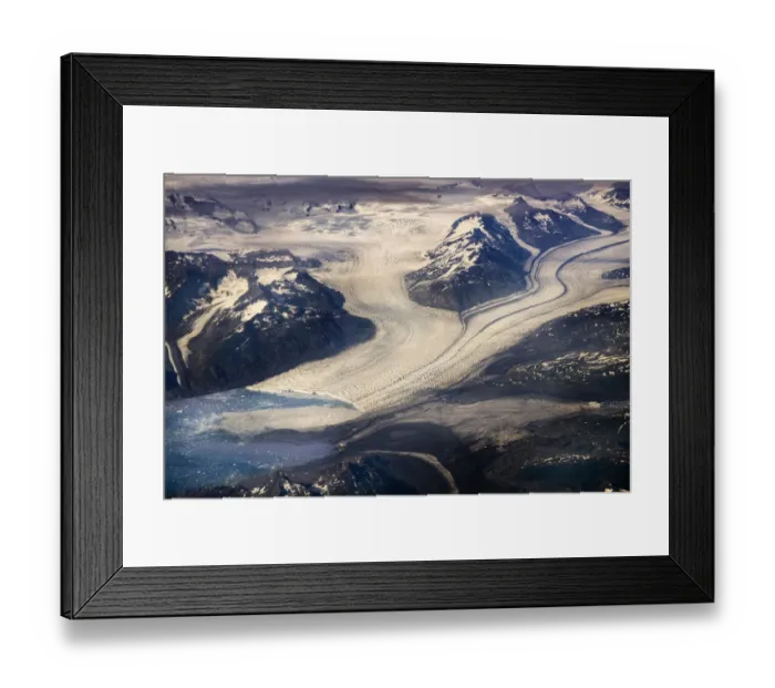 Framed Print : USA, Alaska, Chugach Mountain Range. Aerial view of Columbia Glacier and mountains Framed Print : USA, Alaska, Chugach Mountain Range. Aerial view of Columbia Glacier and mountains