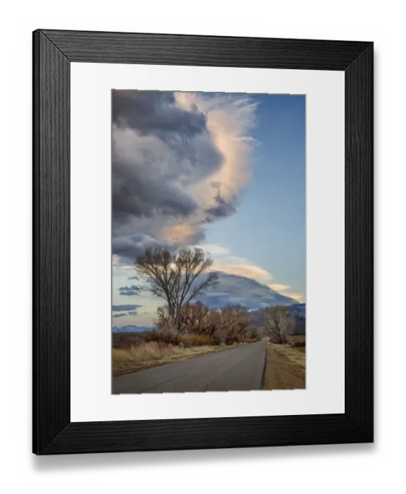 Framed Print : USA, California, Eastern Sierra, Bishop, Lower Rock Creek Road in rural Round Valley