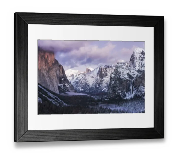Framed Print : Clearing winter storm over Yosemite Valley, Yosemite National Park, California, USA