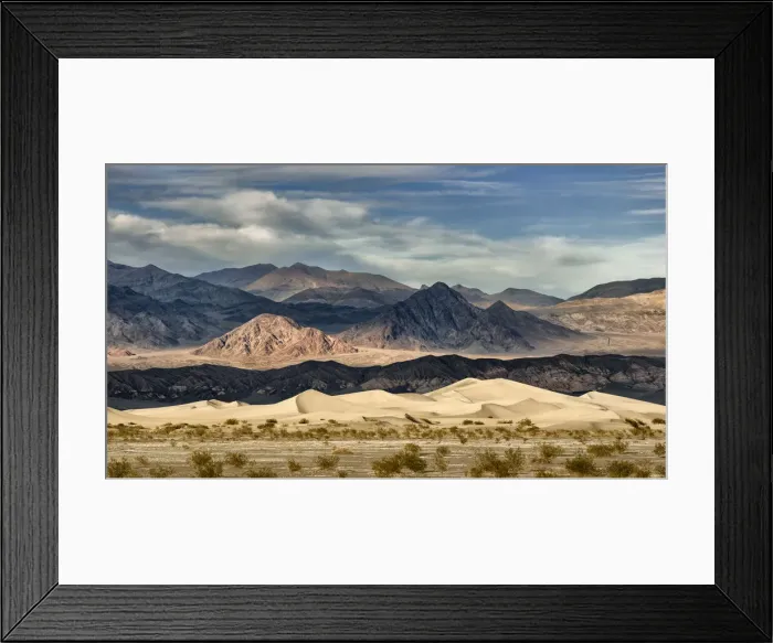 Framed Print : USA, California, Death Valley National Park, Stovepipe Wells, Mesquite Flat Dunes