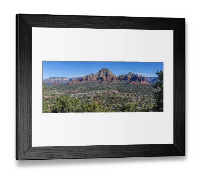 Framed Print : USA, Arizona. Panoramic view of Sedona Framed Print : USA, Arizona. Panoramic view of Sedona