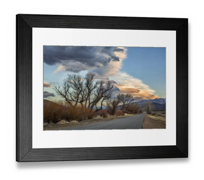 Framed Print : USA, California, Eastern Sierra, Bishop, Lower Rock Creek Road in rural Round Valley Framed Print : USA, California, Eastern Sierra, Bishop, Lower Rock Creek Road in rural Round Valley