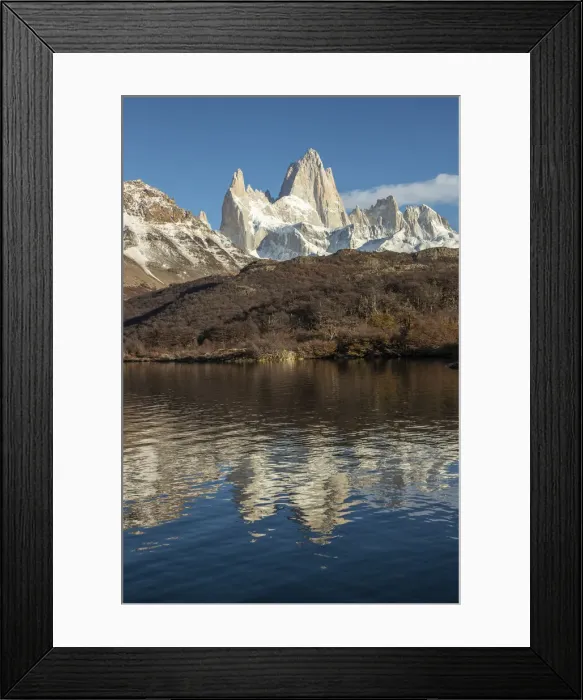 Framed Print : South America, Argentina, Glacier National Park. Snow-covered Mt. Fitzroy