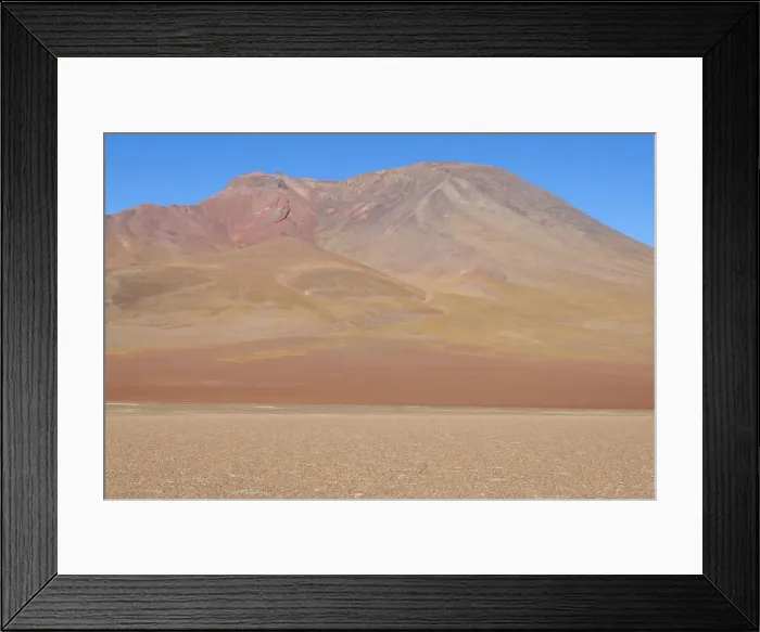 Framed Print : Bolivia, Atacama Desert. Yellow grasses add color to the red mountain in the desert Framed Print : Bolivia, Atacama Desert. Yellow grasses add color to the red mountain in the desert