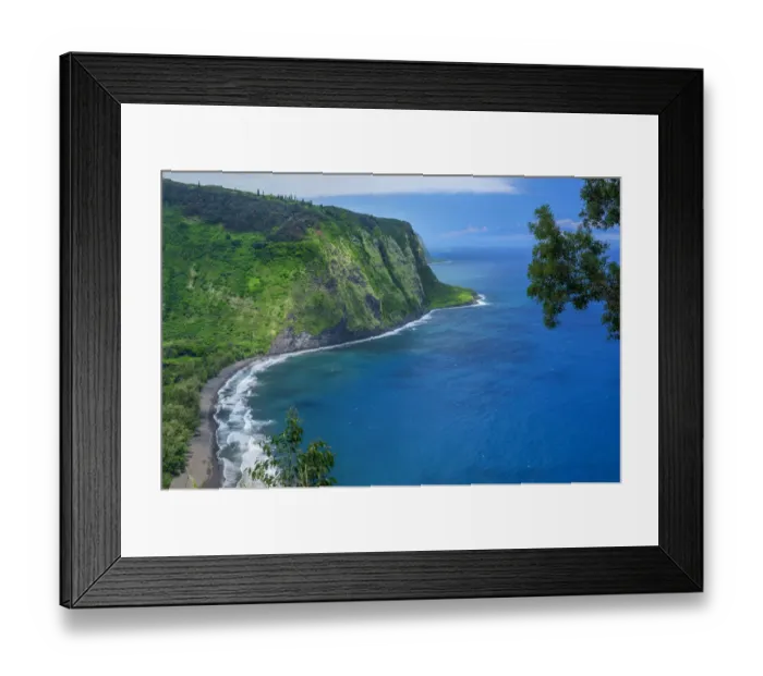 Framed Print : USA, Hawaii, Big Island of Hawaii. Waipio Valley, Waipio Bay