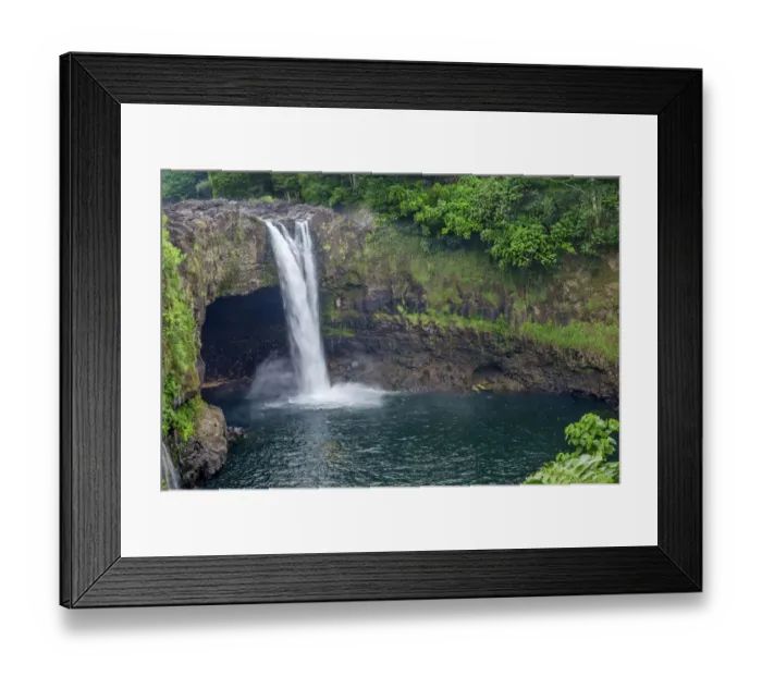 Framed Print : USA, Hawaii, Big Island of Hawaii. Wailuku River State Park