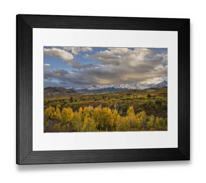 Framed Print : Mt. Sneffels and Sneffels Range at sunset in autumn, Uncompahgre National Forest Framed Print : Mt. Sneffels and Sneffels Range at sunset in autumn, Uncompahgre National Forest