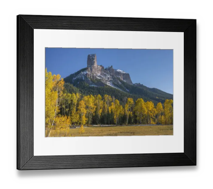 Framed Print : USA, Colorado, Uncompahgre National Forest, Chimney Rock (left Framed Print : USA, Colorado, Uncompahgre National Forest, Chimney Rock (left