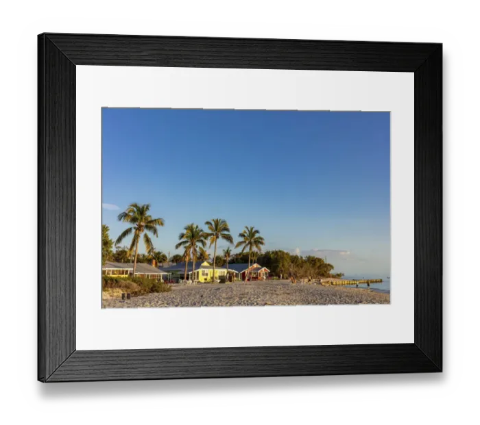 Framed Print : White sand beach at sunset on Sanibel Island, Florida, USA Framed Print : White sand beach at sunset on Sanibel Island, Florida, USA