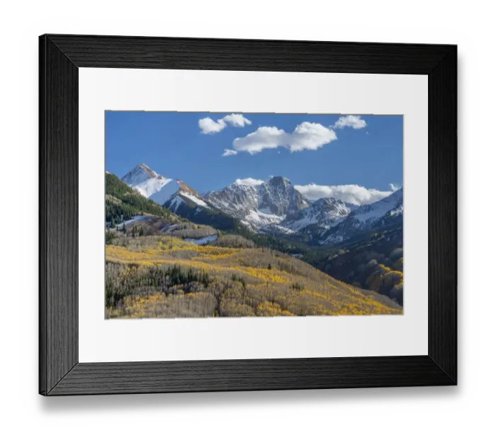 Framed Print : USA, Colorado, White River National Forest, Aspen and evergreen forest in autumn below Mt Framed Print : USA, Colorado, White River National Forest, Aspen and evergreen forest in autumn below Mt