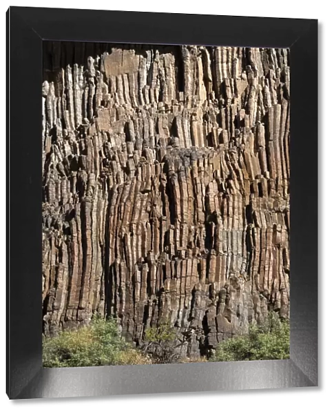 USA, Arizona. Columnar basalt along the Colorado River, Grand Canyon National Park