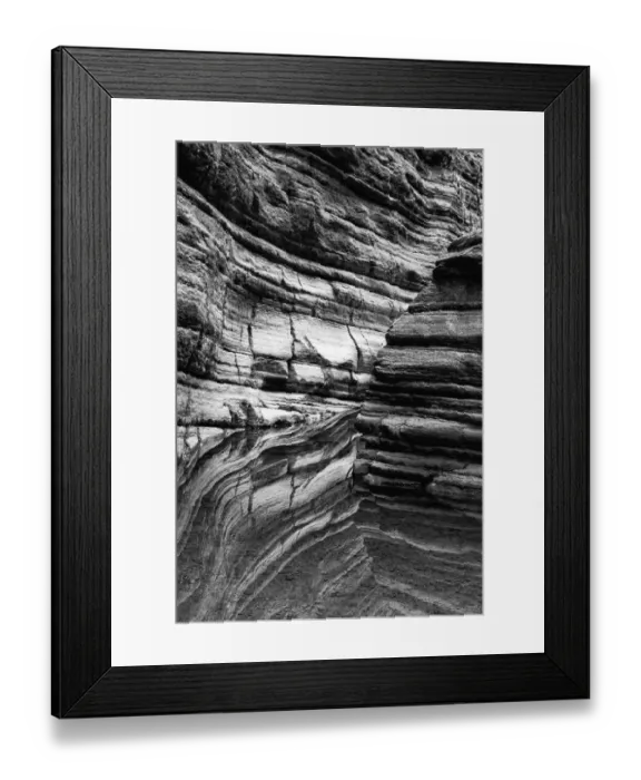 Framed Print : USA, Arizona. Black and White image. Reflections in Matkatamiba Canyon Framed Print : USA, Arizona. Black and White image. Reflections in Matkatamiba Canyon