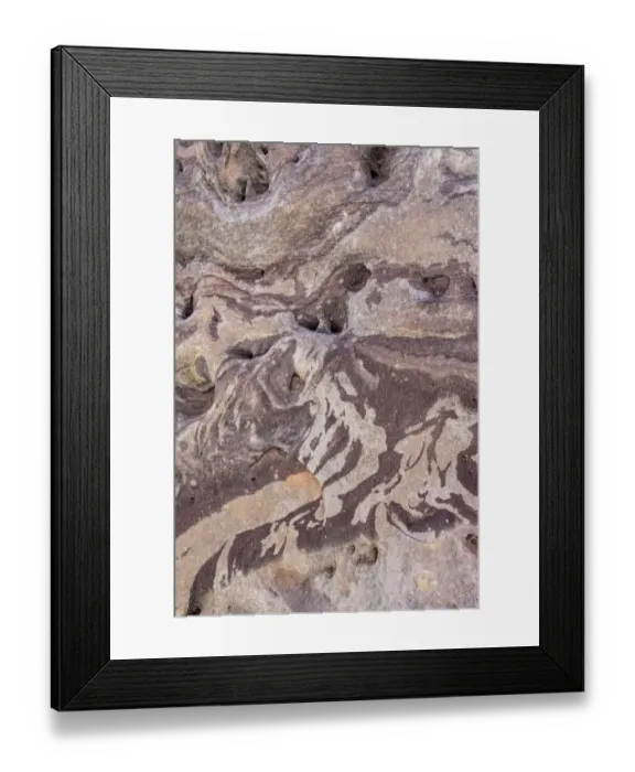 Framed Print : USA, Arizona. Geological formations, canyon wall detail, 75 Mile Creek