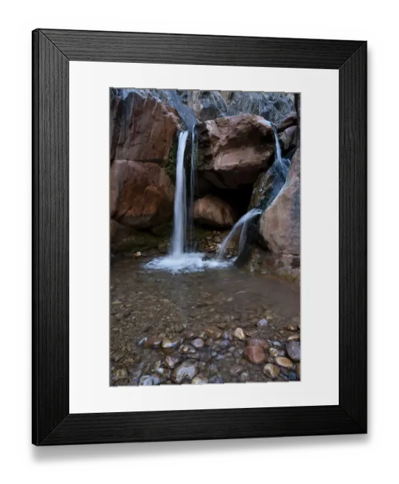 Framed Print : USA, Arizona. Horizontal waterfall in Clear Creek Canyon Framed Print : USA, Arizona. Horizontal waterfall in Clear Creek Canyon