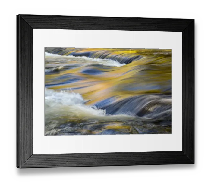 Framed Print : USA, Michigan, Upper Peninsula, Bond River with autumn reflections abstract Framed Print : USA, Michigan, Upper Peninsula, Bond River with autumn reflections abstract