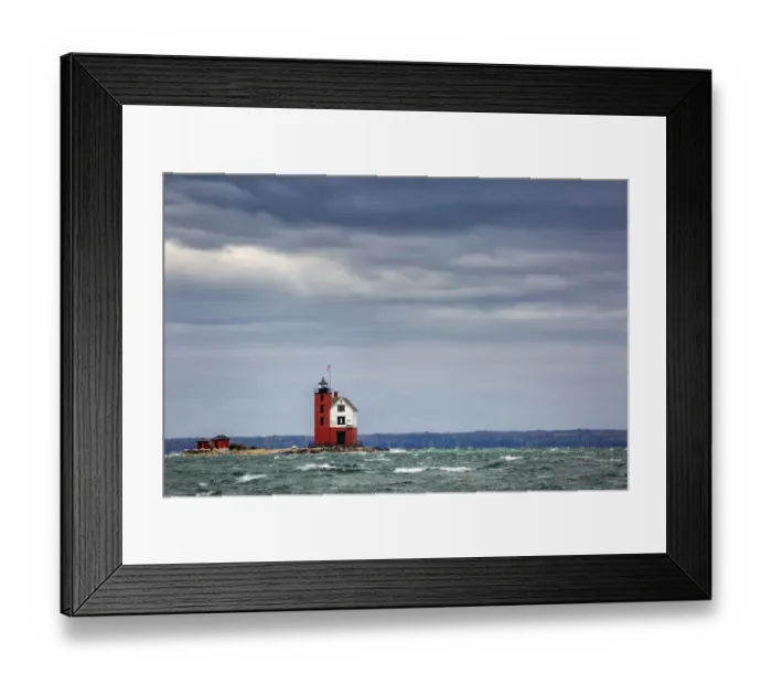 Framed Print : USA, Michigan, Mackinac Island, Round Island Passage Light Framed Print : USA, Michigan, Mackinac Island, Round Island Passage Light
