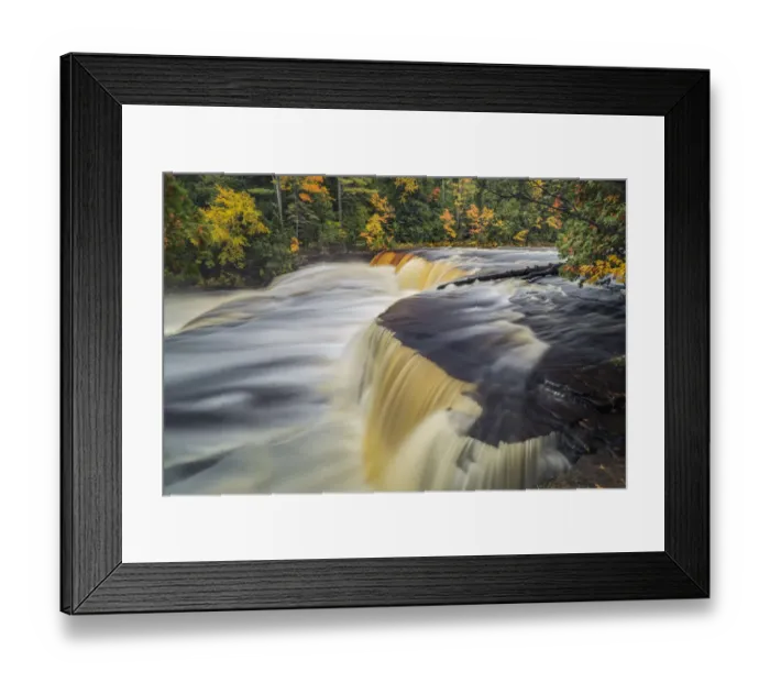 Framed Print : Tahquamenon Falls and fall colors, Upper Peninsula of Michigan