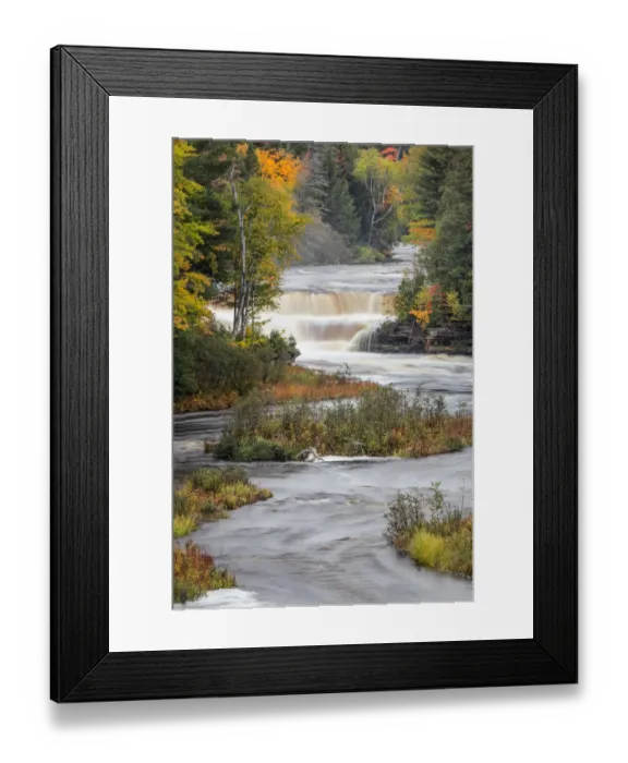 Framed Print : Lower Tahquamenon Falls and fall colors, Upper Peninsula of Michigan Framed Print : Lower Tahquamenon Falls and fall colors, Upper Peninsula of Michigan