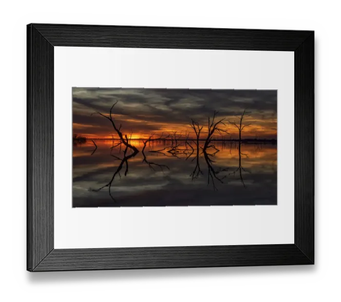 Framed Print : Sunset at Eldorado State Lake in Kansas Framed Print : Sunset at Eldorado State Lake in Kansas