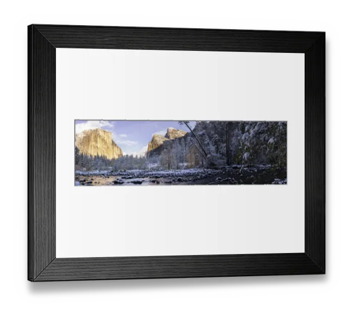 Framed Print : Merced River. Autumn first snow in Yosemite National Park, California, USA Framed Print : Merced River. Autumn first snow in Yosemite National Park, California, USA