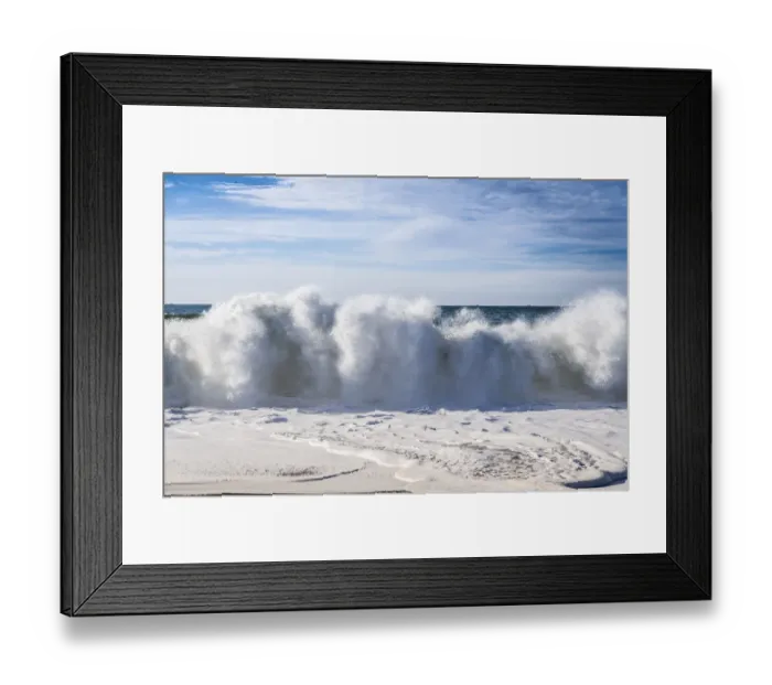 Framed Print : Massive breaking wave on a beach in northern California Framed Print : Massive breaking wave on a beach in northern California