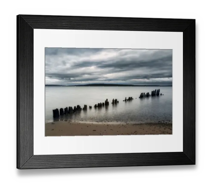 Framed Print : USA, Michigan, Upper Peninsula, Christmas, Old pilings on Furnace Bay Framed Print : USA, Michigan, Upper Peninsula, Christmas, Old pilings on Furnace Bay