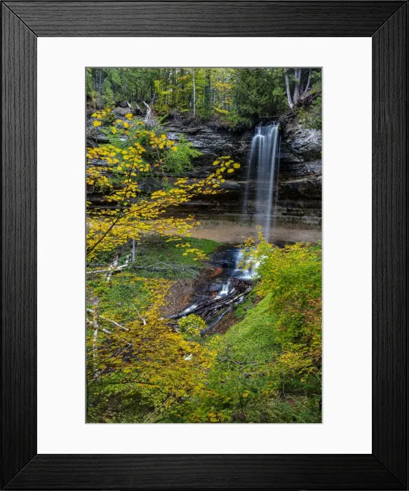 Framed Print : Munising Falls at Pictured Rocks National Lakeshore, Michigan, USA