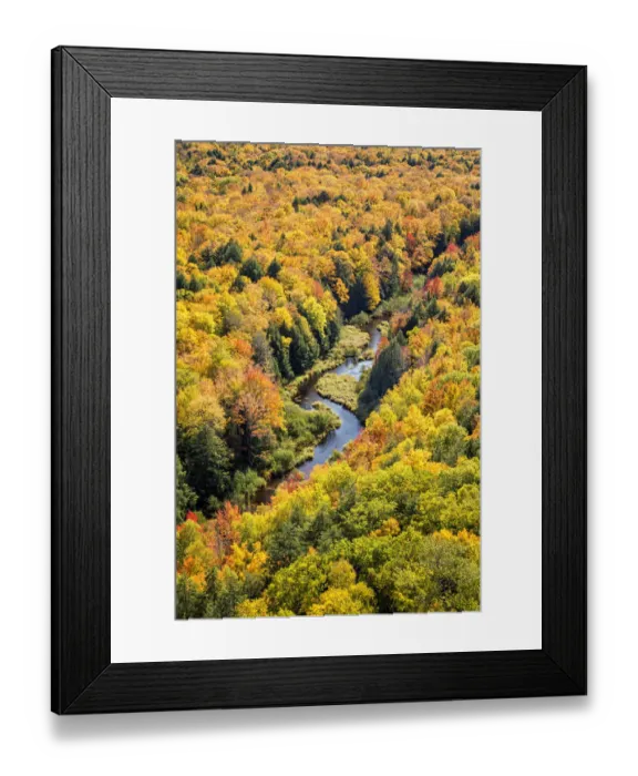 Framed Print : USA, Michigan, Upper Peninsula, Big Carp River in the Lake of the Clouds Scenic Area